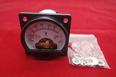 #ad DC 0 1V Analog Voltmeter Analogue Voltage panel meter SO45 directly Connect