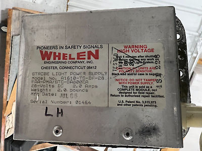 #ad Whelen Strobe Light Power Supply Pack A1610 TS DF 28 28 Volt Off a PA 46