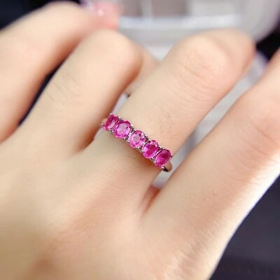 #ad Pink Sapphire Band Ring Jewelry Pink Sapphire Pink Sapphire Women 925