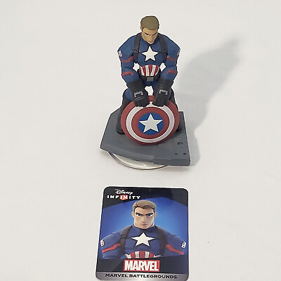 #ad Marvel Captain America with Shield Disney Infinity 3.0 First Avenger With Card