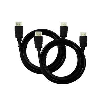 #ad HDMI CABLE 2 PACK 4K HIGH SPEED with ETHERNET 3 6 10 15ft for HD LAPTOP LOT BULK