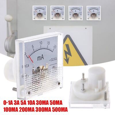 #ad 3A 5A 10A 300mA 500mA Analog Panel Meter DC Amp Meters Measuring Tool Ammeter