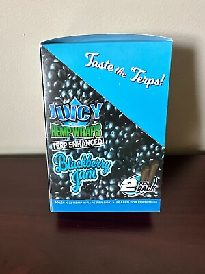#ad Juicy Jays Blackberry Jam Wraps 25 Packs 50 Total Wraps Full Box