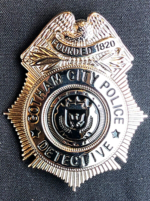 #ad GOTHAM CITY POLICE DETECTIVE BATMAN TV Series GCPD Prop Replica Metal Badge