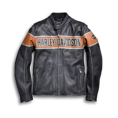 #ad Men#x27;s Harley Biker Jacket – Victoria Lane Black Motorcycle Style Ideal Gift