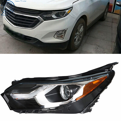 #ad For 2018 2019 Chevrolet Equinox LED DRL Halogen Headlight Black Clear Left Side