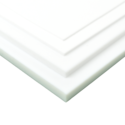 #ad White Natural Teflon PTFE Virgin Plastic Sheet Various Sizes and Thicknesses