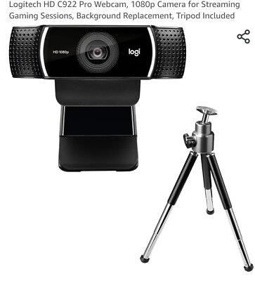 #ad New Logitech C922 Pro HD Stream Webcam 1080p SB