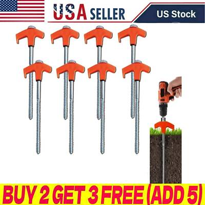 #ad #ad 8quot; Screw in Tent Stakes Ground Anchors Screw inSplendiday Tent Stakes