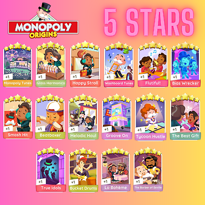#ad Monopoly GO 4 5 Star Sticker Card PPPPP FAST DELIVERY Read Description