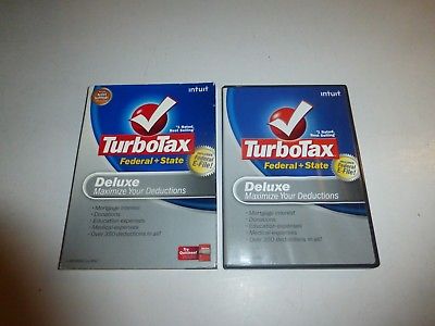 Intuit Tax Year 2008 TurboTax Deluxe Federal and State Includes E File B246