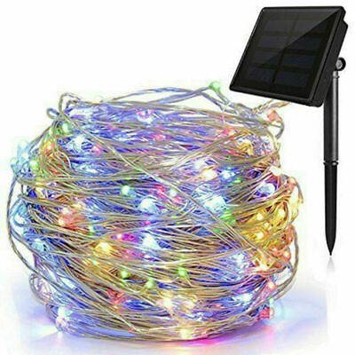 100 400 LED Solar Power String Fairy Lights Garden Outdoor Party Christmas Lamp