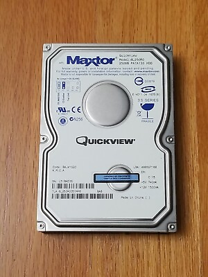 #ad Maxtor Quickview 6L250R0 250GB IDE Hard Drive Code: BAJ41G20