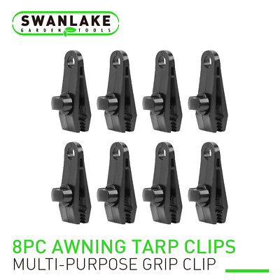 8PC Tarp Clips Locking Awning Clamp Snap Hangers Survival Emergency HEAVY DUTY