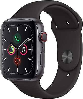 #ad Apple Watch Series 5 GPSLTE w 44MM Space Gray Aluminum Case amp; Black Sport Band