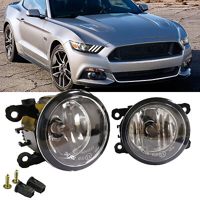 #ad Set Front Bumper Halogen Fog Light Lamp For 2015 2017 Ford Mustang Clear Lens