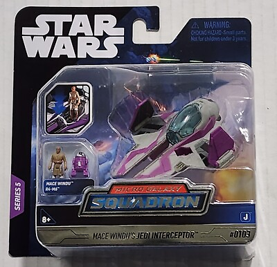 #ad Star Wars Micro Galaxy Squadron Series 5 Mace Windu#x27;s Jedi Interceptor *IN HAND*