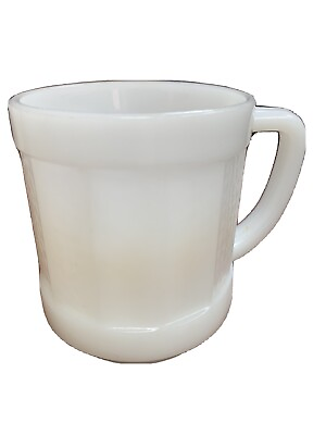 #ad #ad Vintage Federal White Milk Glass Heat Proof D Handle Coffee Cup Mug USA