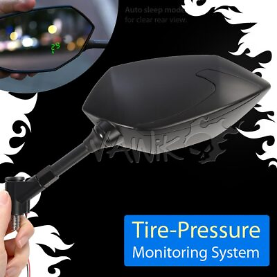 #ad VAWiK Mirrors with tire pressure real time monitor fits Harley Street 750 2015