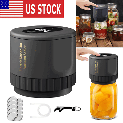 #ad Electric Mason Jar Vacuum Sealer Kit for Wide Mouth and Regular Mouth Mason Jars
