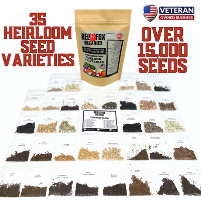 #ad Heirloom vegetable seed collection 35 varieties and over 15000 seeds