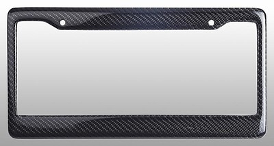 #ad Real 100% Carbon Fiber License Plate Frame Tag Cover Orignal 3K With Free Caps