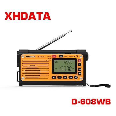 #ad #ad XHDATA D 608WB FM AM SW NOAA Radio Solar Hand Crank Emergency Rechargeable Radio