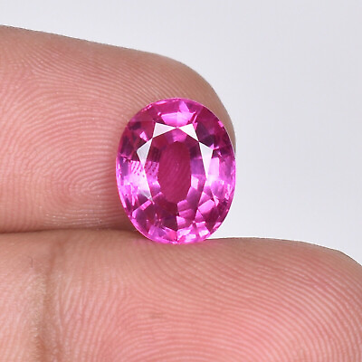 #ad Ceylon Pink Sapphire Light 5.40 Ct. Oval Cut Faceted RARE AAA Loose Gemstone