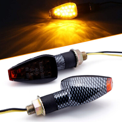 #ad 2x LED Turn Signal Motorcycle Light Blinker For Harley Cafe Racer Bobber Chopper