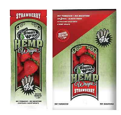 #ad FULL DISPLAY The Original B Wrap Strawberry Flavor 60 Wraps Tips