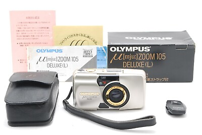 #ad TOP MINT BOX Olympus μ mju ZOOM 105 DELUXE Point amp; Shoot Film Camera JAPAN