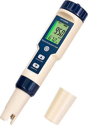 #ad 5 in 1 LCD Digital PH TDS EC Salinity Temperature Water Quality Meter Tester Pen