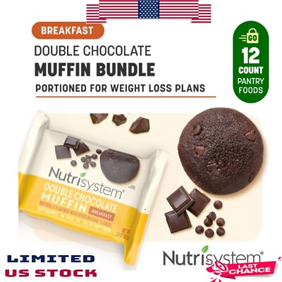 #ad Nutrisystem Double Chocolate Breakfast Muffins Chocolate 7g Protein 12 Count