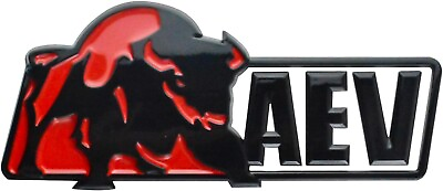 #ad 1Pc Colorado AEV Bison Emblem Badge Tailgate Nameplate Logo Decal ZR2 Black Red