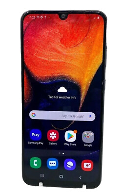 #ad Samsung Galaxy A50 SM A505U 64GB Unlocked Black Smartphone Good