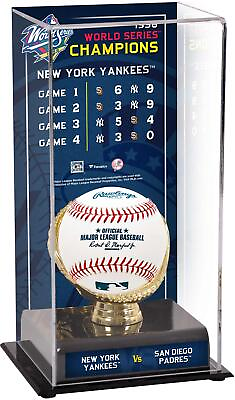 #ad New York Yankees 1998 WS Champs Display Case with Series Listing Image