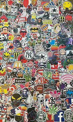 #ad 200 Skateboard Stickers Vinyl Laptop Luggage Decal Dope Sticker Lot Longboard