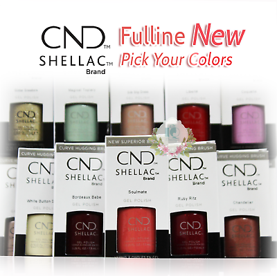 #ad CND Shellac UV LED Gel Polish 0.25 oz Fulline Part 1 *Pick Any*