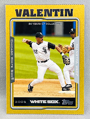 #ad 2005 Topps Baseball JOSE VALENTIN #245 Gold Parallel 2005 WHITE SOX