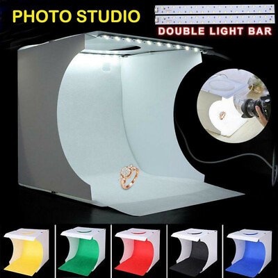 Photo Photography LED Light Box Small Shooting Tent Cube Studio Kit Mini Room