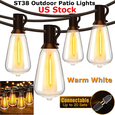 #ad Outdoor String Lights Waterproof ST38 LED Patio Lights Outside Garden Balcony