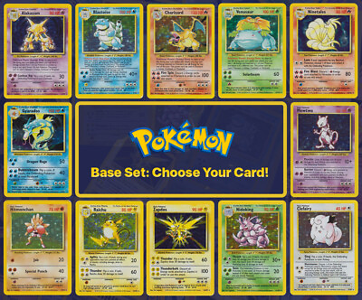 #ad 1999 Pokemon Base Set: Choose Your Card All Cards Available 100% Authentic