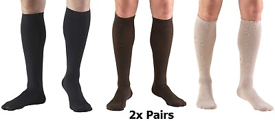 #ad Truform 1944 Men#x27;s Compression Dress Socks 20 30 mmHg Knee High 2x Pairs