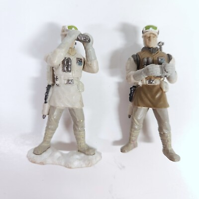 #ad 2006 Hasbro Star Wars Hoth Trooper Rebel Soldier Action Figure Lot Of 2 LFL 2.5quot;