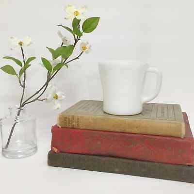 #ad #ad Vintage Federal White Milk Glass Coffee Tea Mug