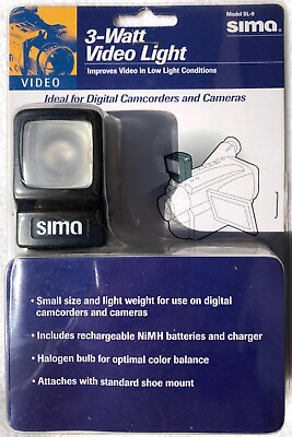 #ad Brand New Sima SL 9 Universal Xenon 3 Watt Video Light