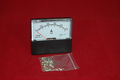 #ad DC 1A Analog Ammeter Panel AMP Current Meter DC 0 1A 60*70MM directly Connect