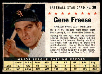 #ad 1961 Post Cereal #30 Gene Freese