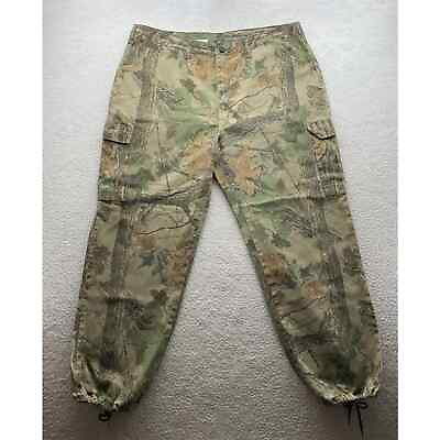 #ad VTG Liberty Cargo Camo Pants Mens 40 42 31quot; RealTree Hunting Adjustable Waist