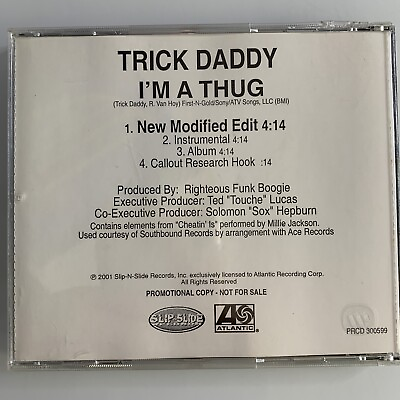 #ad Trick Daddy I#x27;m A Thug CD Promo Single